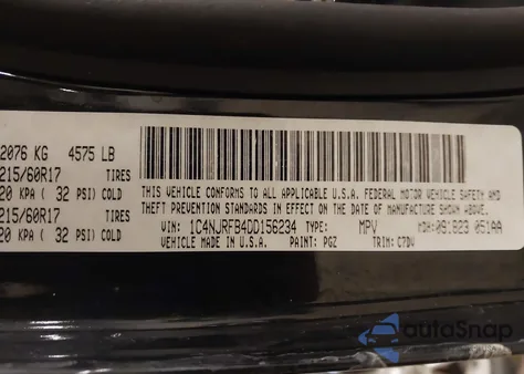 2013 Jeep Patriot Latitude from USA, damaged, VIN 1C4NJRFB4DD156234